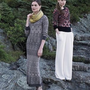 Anthro Sparrow Multiburst Print Maxi Sweater Dress